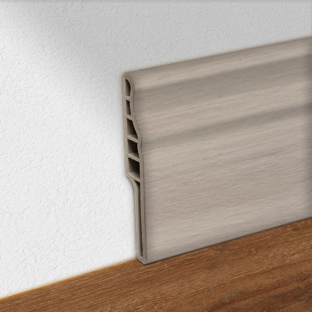 HOGA - Guardapolvo PVC 2mt x 90mm Blanco