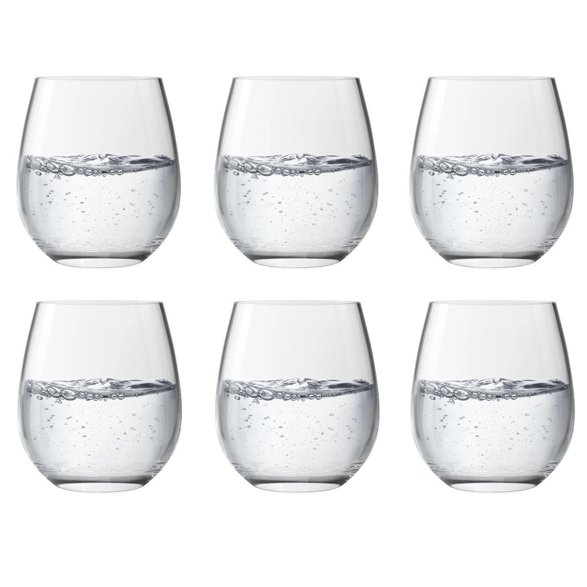 HAUSMANN - Set 6 Vasos Bajo de Vidrio 510 ml 