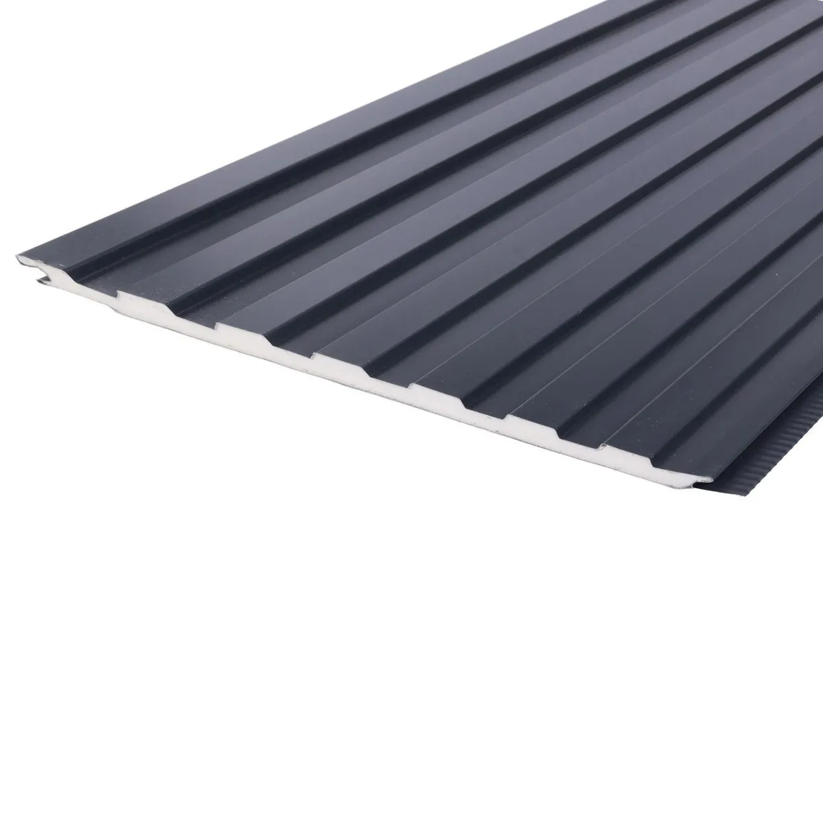 GENERICO - Revestimiento Metálico 42x295 cm Negro