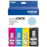 Pack 4 Botellas Tinta Btd100 Cmyk Para Impresora