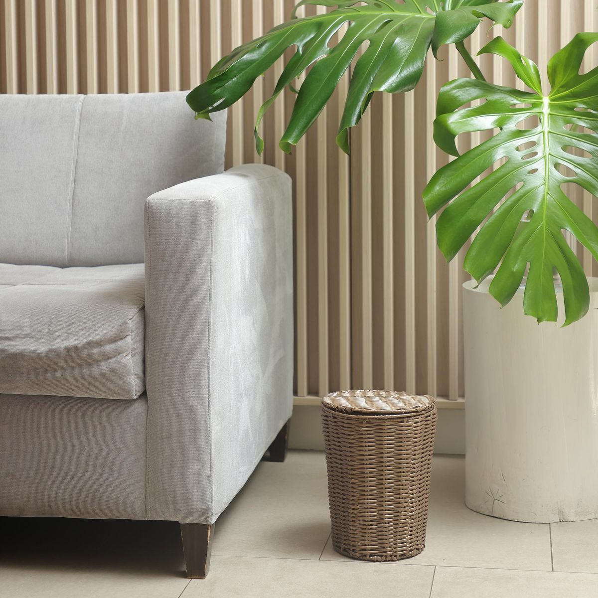 MOOD - Basurero Papelero Boho 6 Litros Café