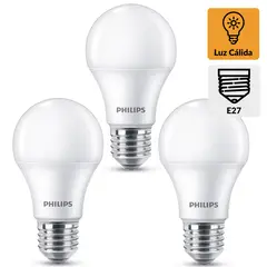 PHILIPS - Ampolleta led 10.5 W E27 900 lm Luz Cálida