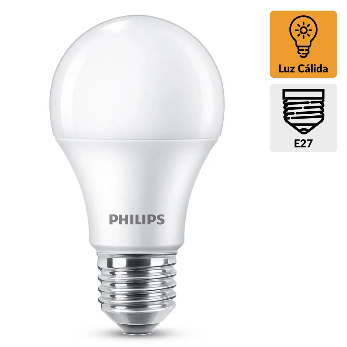 PHILIPS - Ampolleta led 13 W E27 1150 lm Luz Cálida