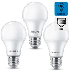 PHILIPS - Pack 3 Ampolletas Led Ecohome 13 W E27 1150 lm Luz Cálida