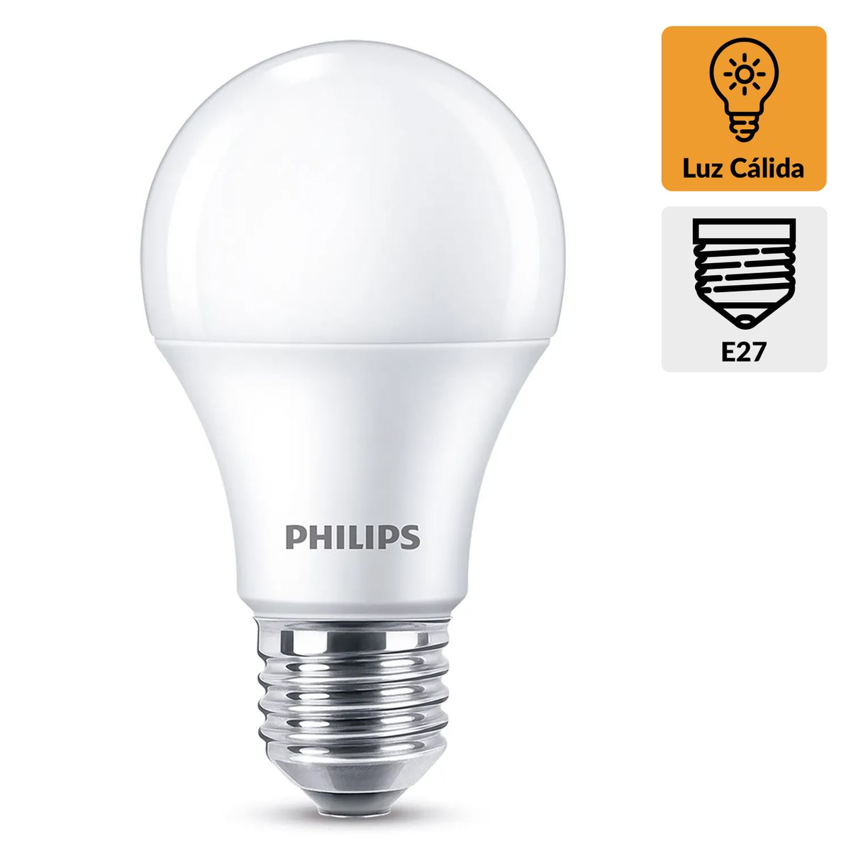 Ampolleta led 10.5 W E27 900 lm Luz Cálida, marca PHILIPS - Foto Principal