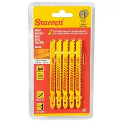STARRETT - Set 5 Sierras Caladoras Bimetal Madera 75X7,5 Mm