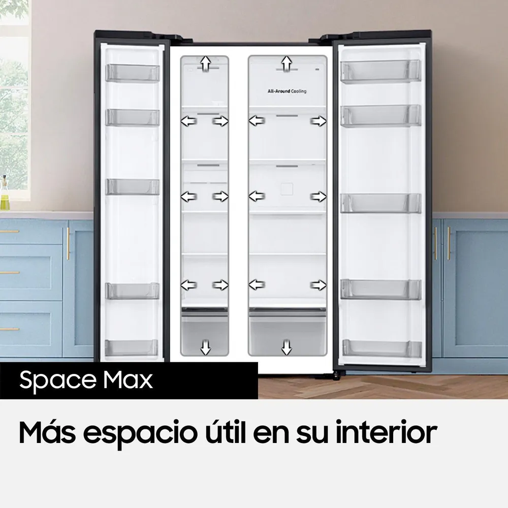 Refrigerador Side by Side No Frost 578 Litros Negro RS57DG4100B4ZS, foto 5