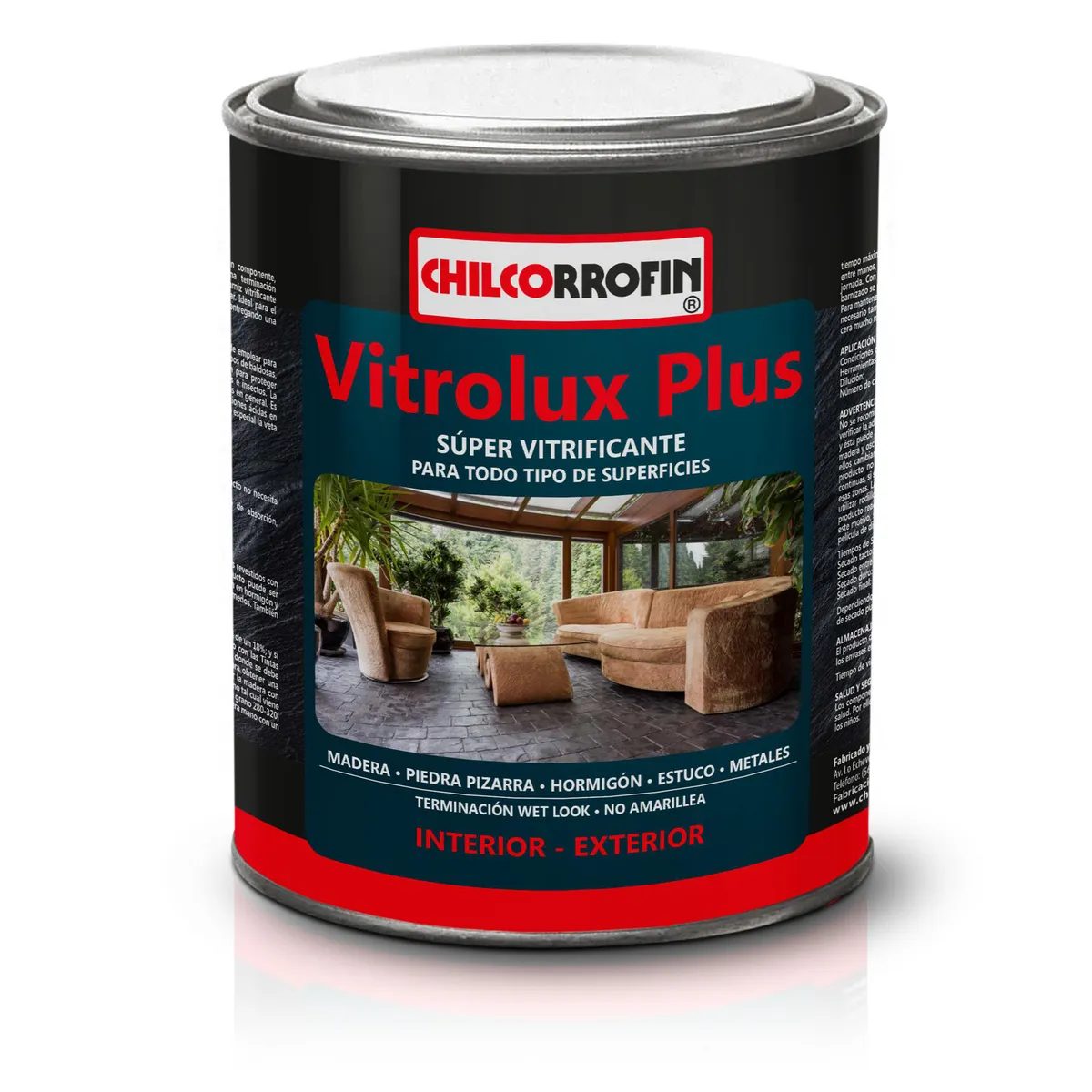 CHILCORROFIN - Barniz Vitrificante Vitrolux Brillante 0.25 galón(es) Natural