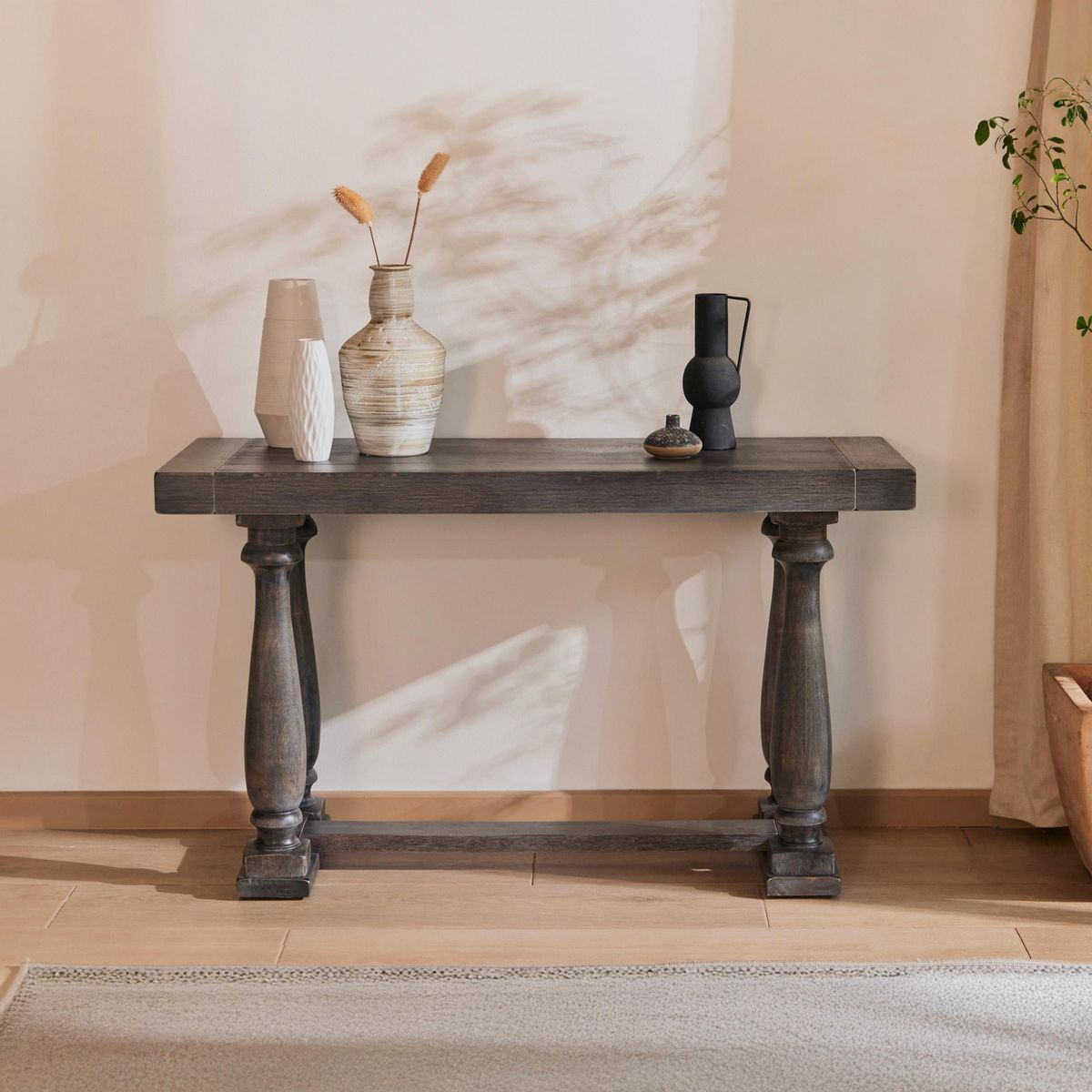 CIC - Mesa arrimo Brigthon Gris Envejecido 46x127x75 cm