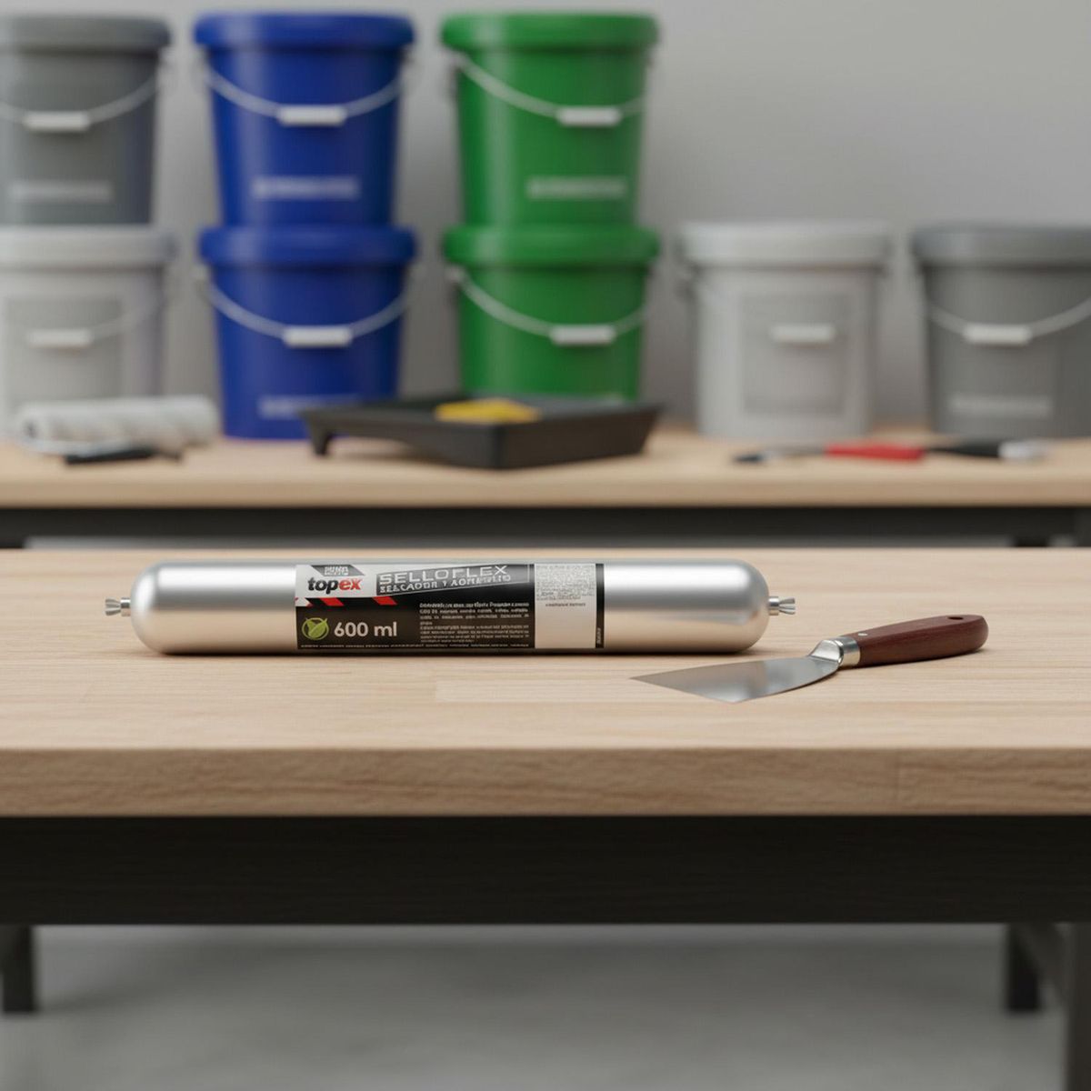 TOPEX - Sellador Topex Blanco 600 ml para Estructuras