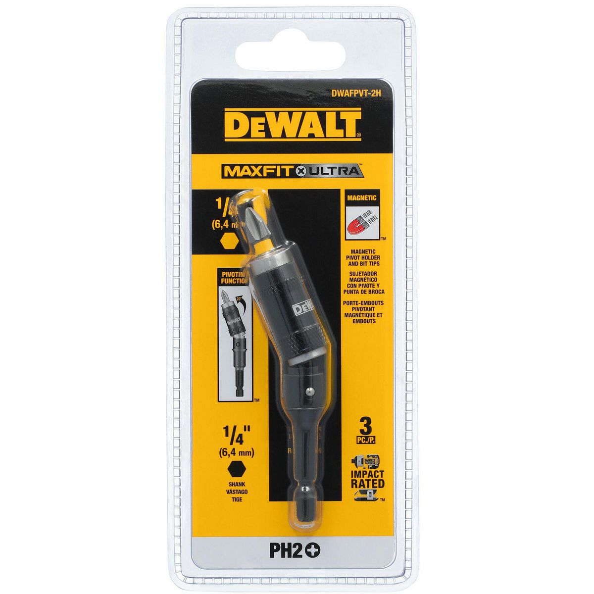 DEWALT - Adaptador rápido avellanar 1/4"