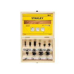 STANLEY - Set 10 fresas vástago 1/4"