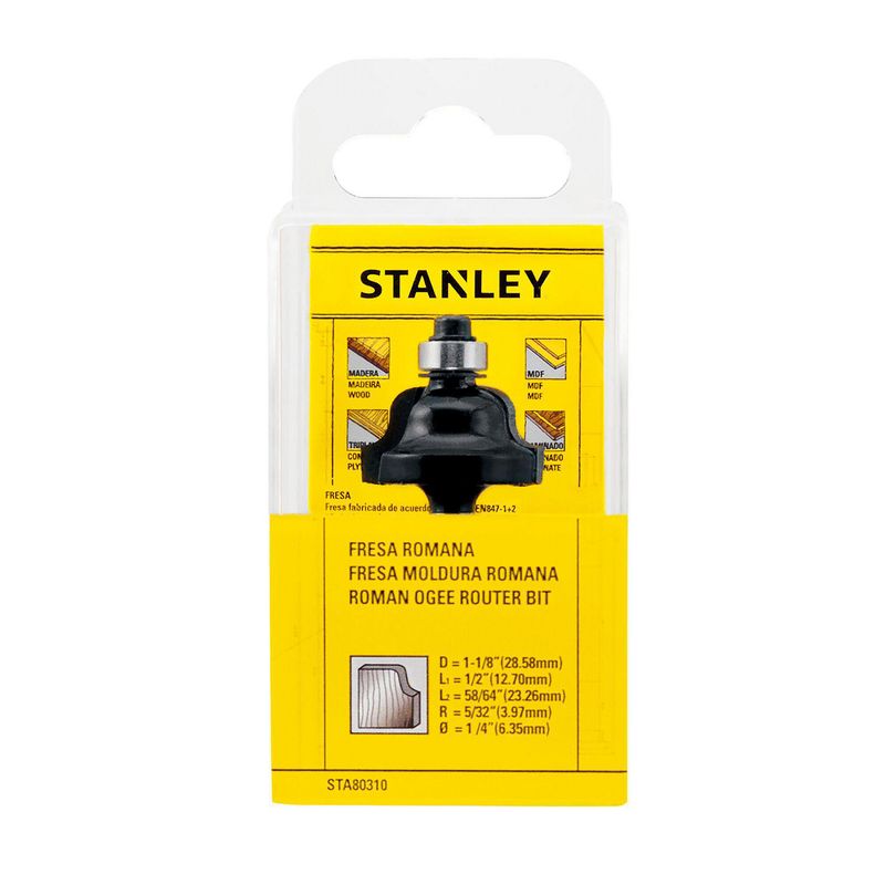 STANLEY - Fresa romana 1-1/4” vástago 1/4"