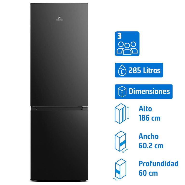 Refrigerador Bottom Freezer No Frost 285 Litros Negro MI60B