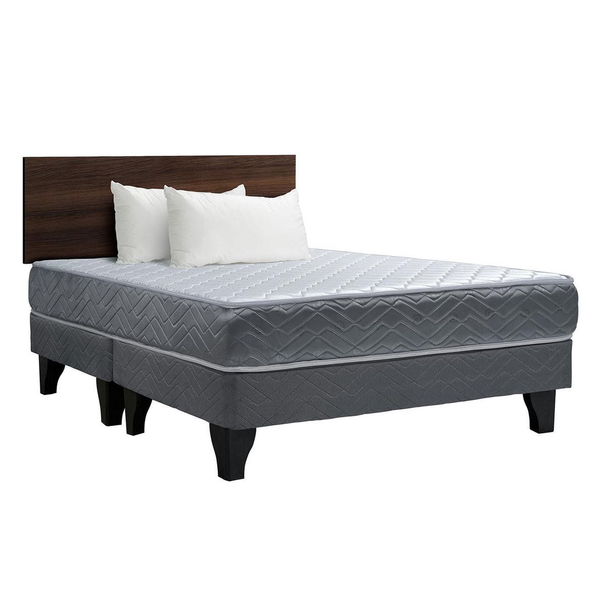 CELTA - Cama Europea Madrid 2 pl BD respaldo Cadiz + Pack almohada