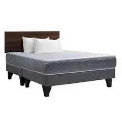 CELTA - Cama Europea Madrid 2 pl BD respaldo Cadiz + Pack almohada
