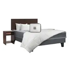 CELTA - Cama Europea Madrid 2 pl + Set Cadiz+ Pack Almohada + plumón bicolor
