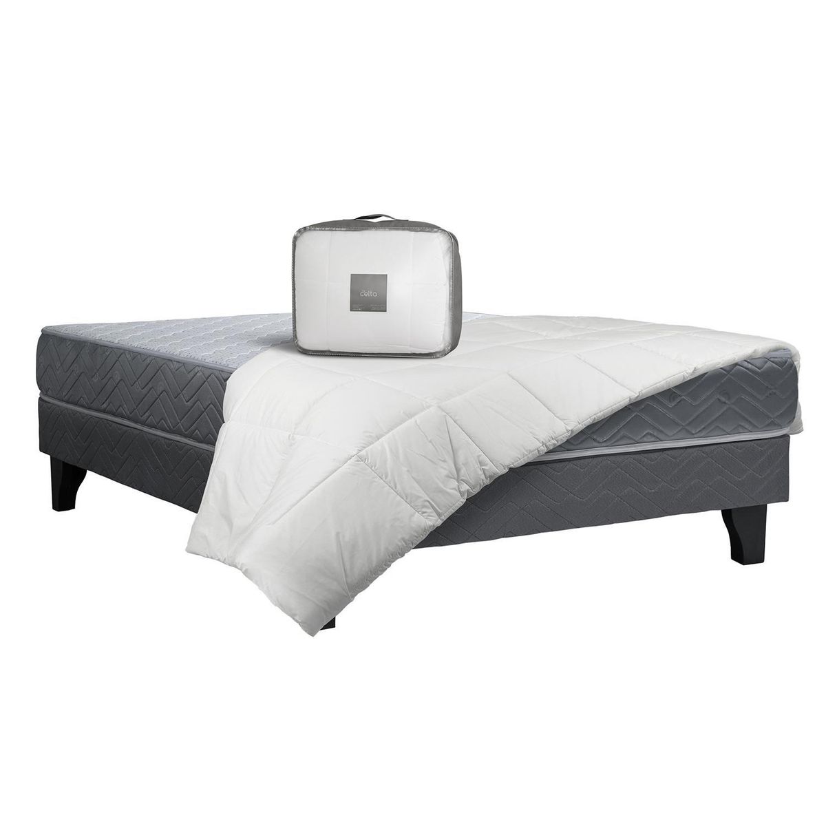 CELTA - Cama Europea Madrid 2 pl + plumón bicolor