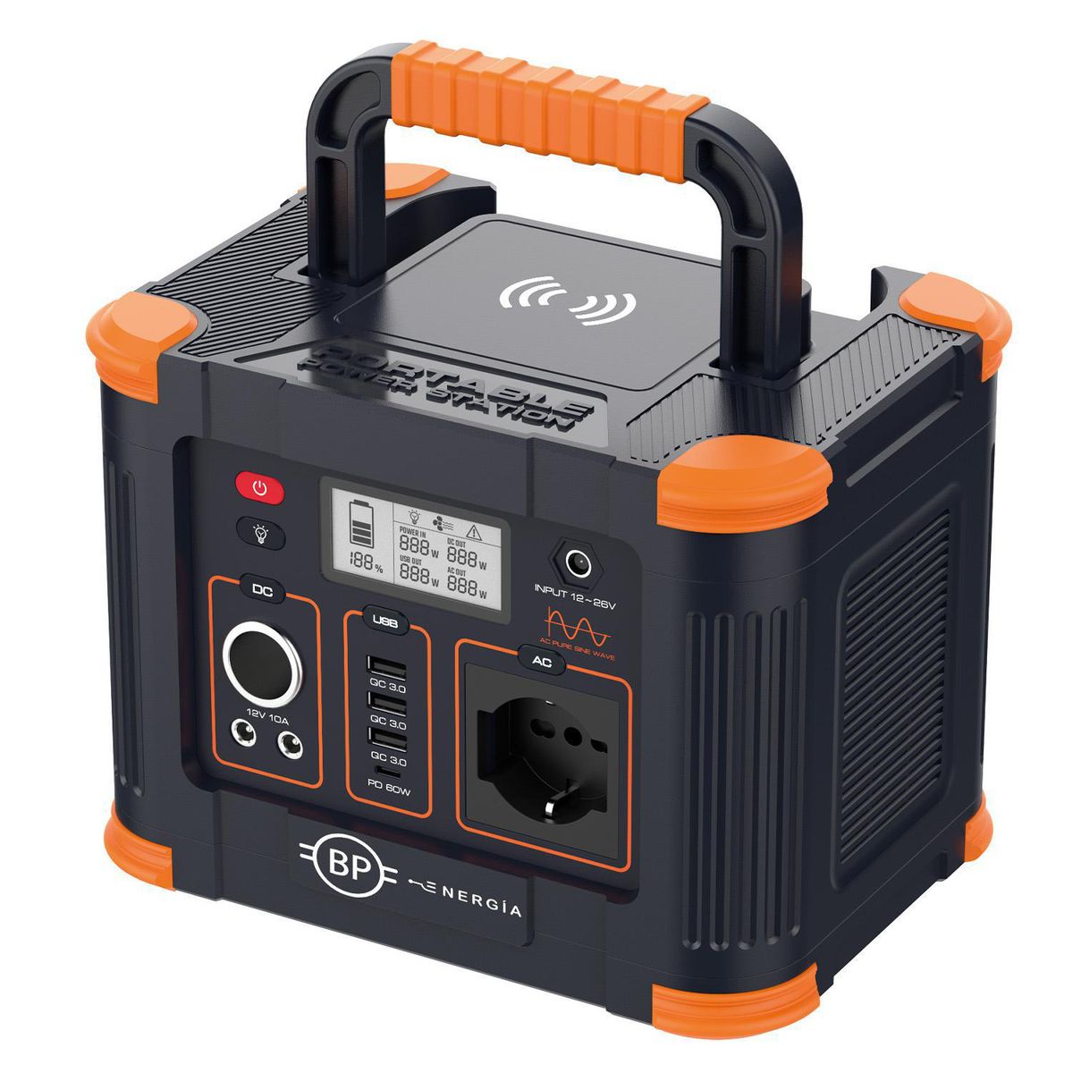 BP ILUMINACION - Generador Eéctrico Portátil Recargable BP-300 330 W