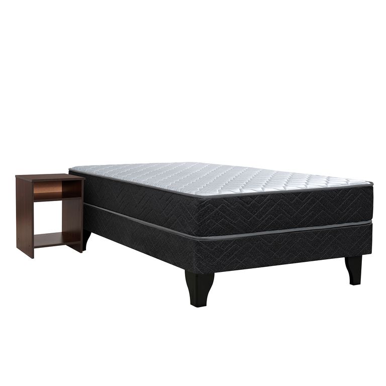 Cama Europea Madrid 1,5 Pl + Velador Cadiz