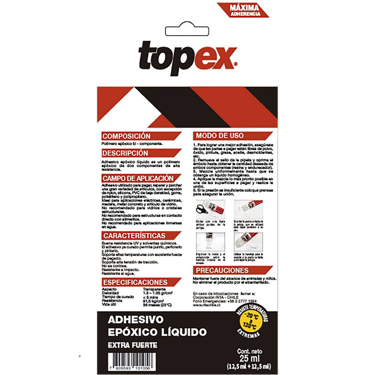 TOPEX - Adhesivo Epóxico Extra Fuerte y Rápido