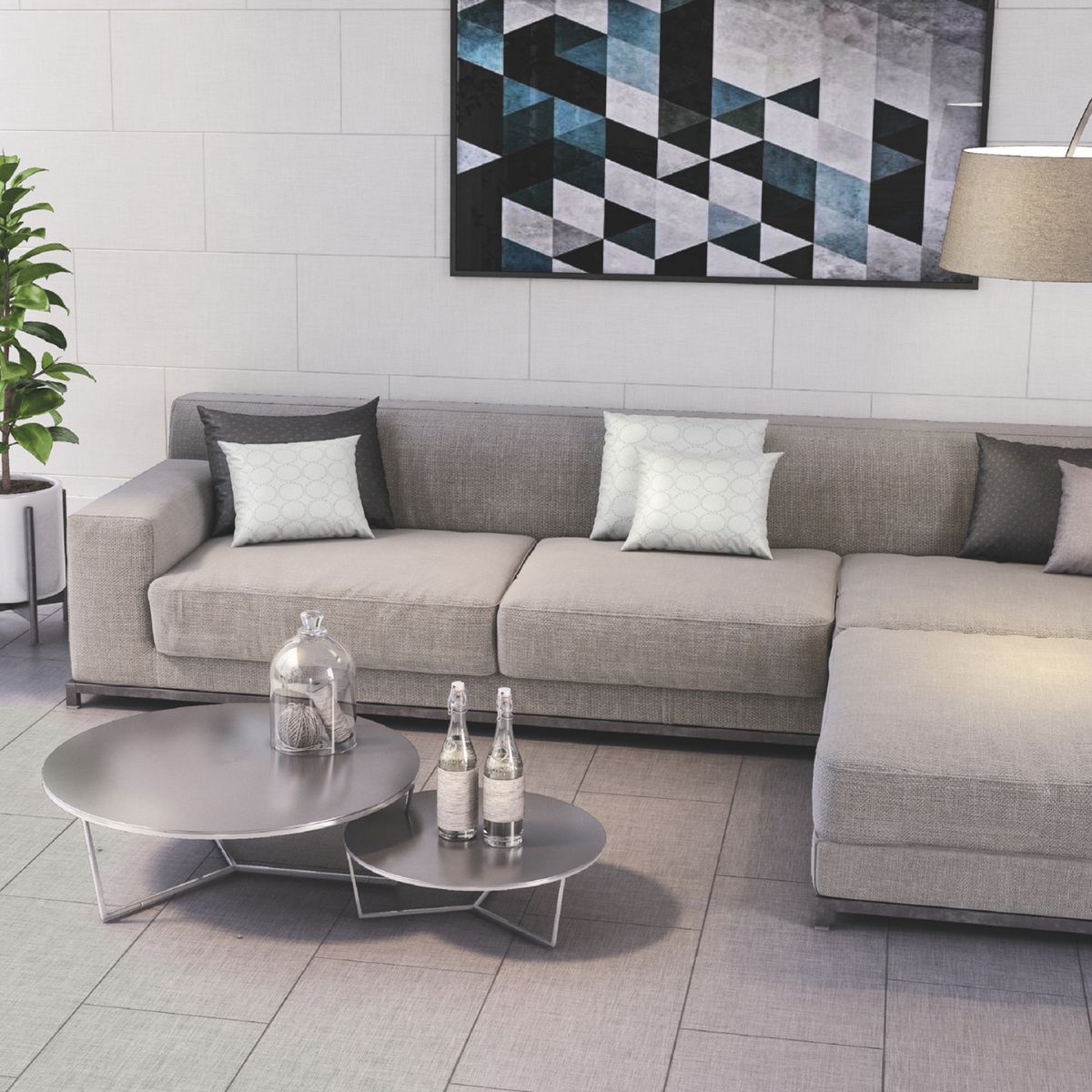 ANGELGRES - Cerámica 31x60 cm Linho Gris/Plata 2.03 m2