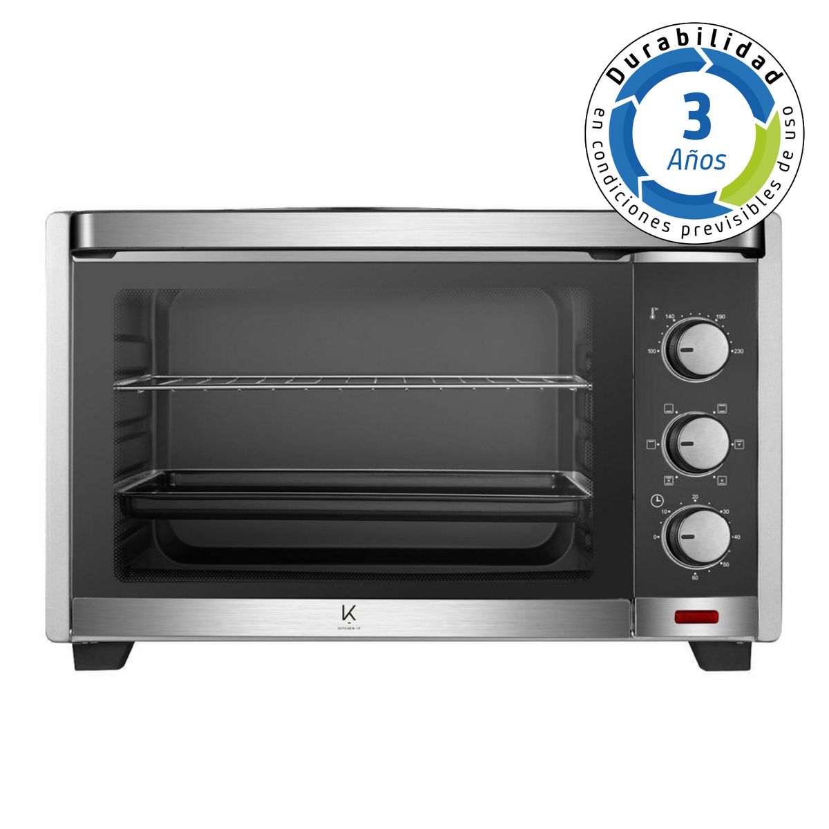 KITCHEN IT - Horno Eléctrico 45 Litros Silver Series