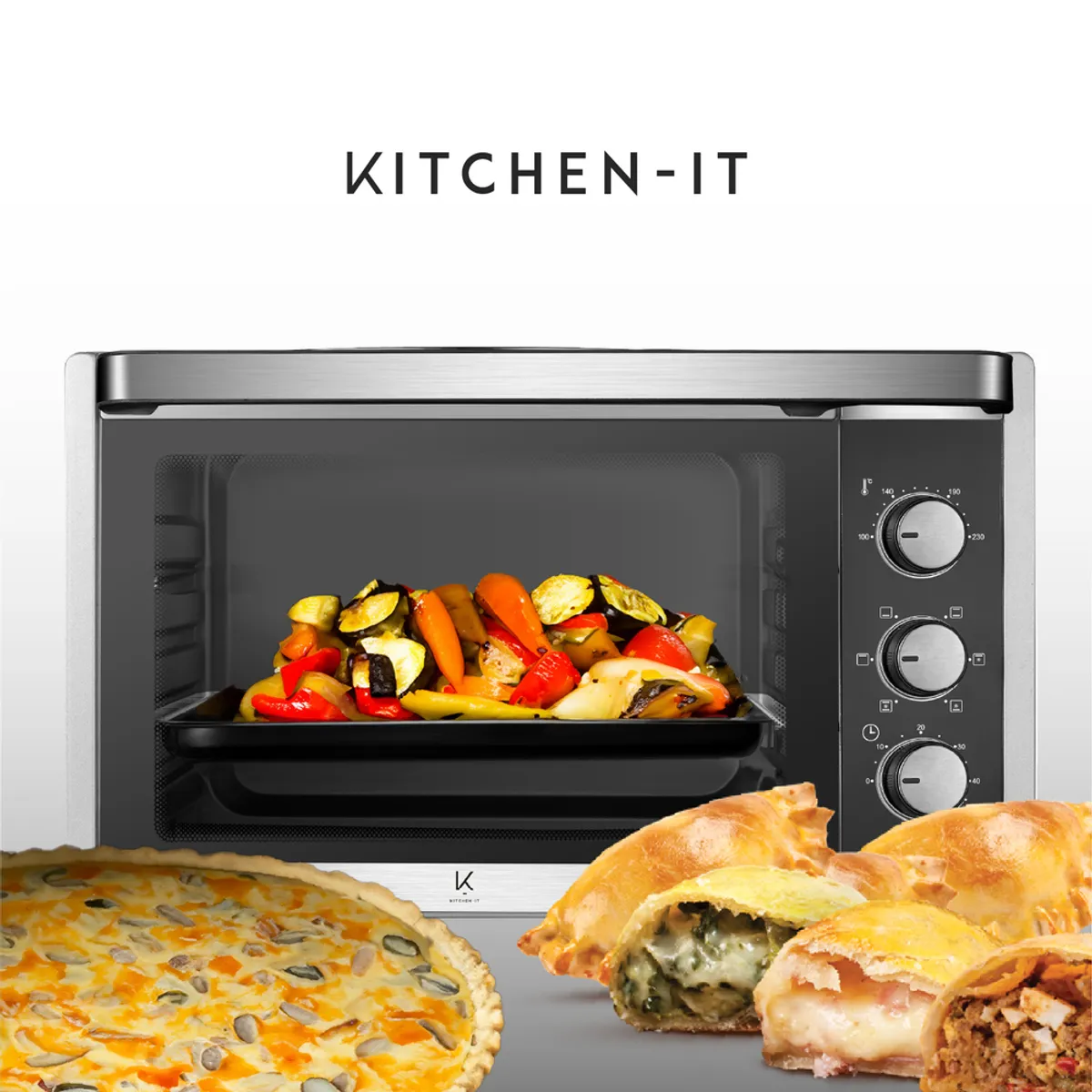 KITCHEN IT - Horno Eléctrico 45 Litros Silver Series