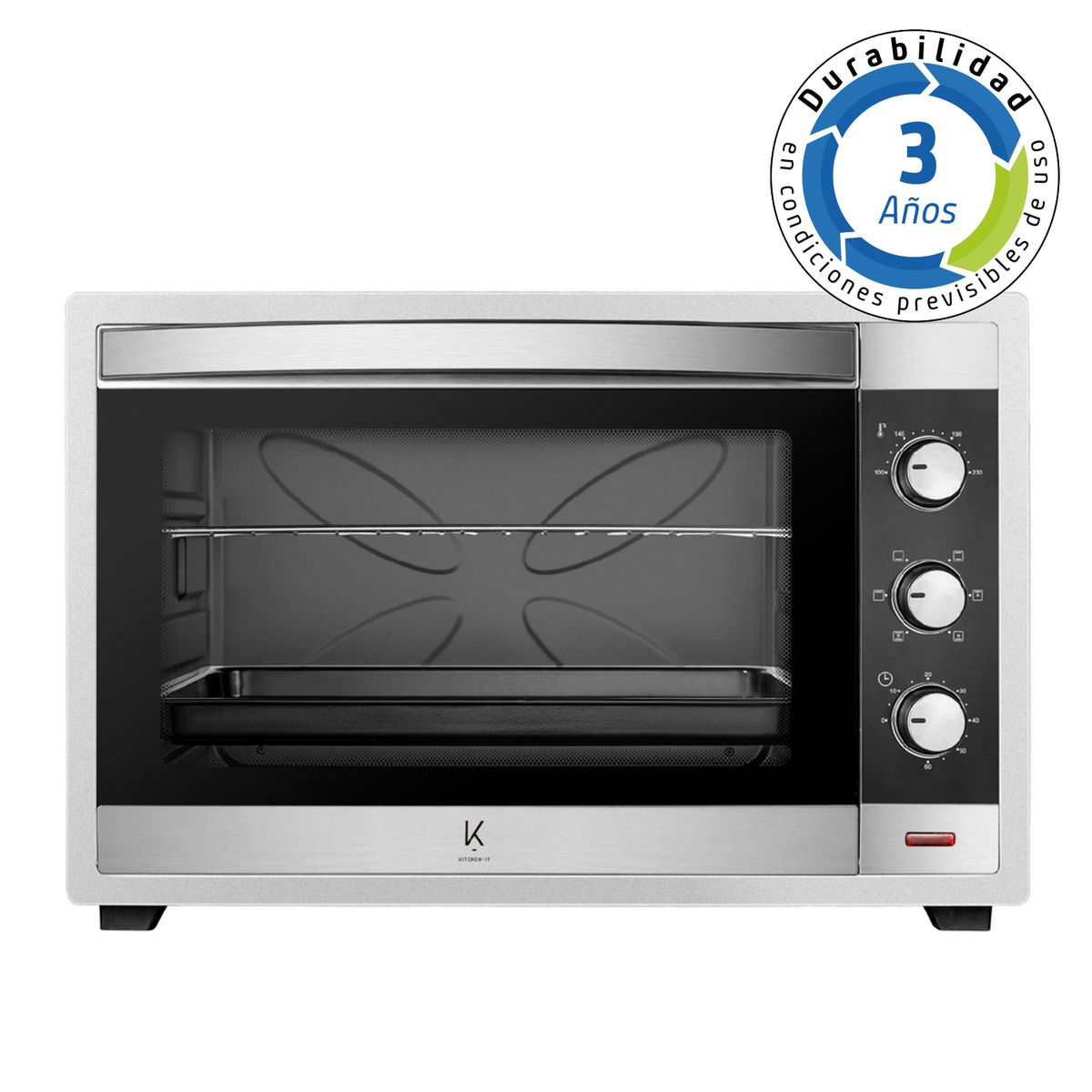 KITCHEN IT - Horno Eléctrico 60 Litros Silver Series