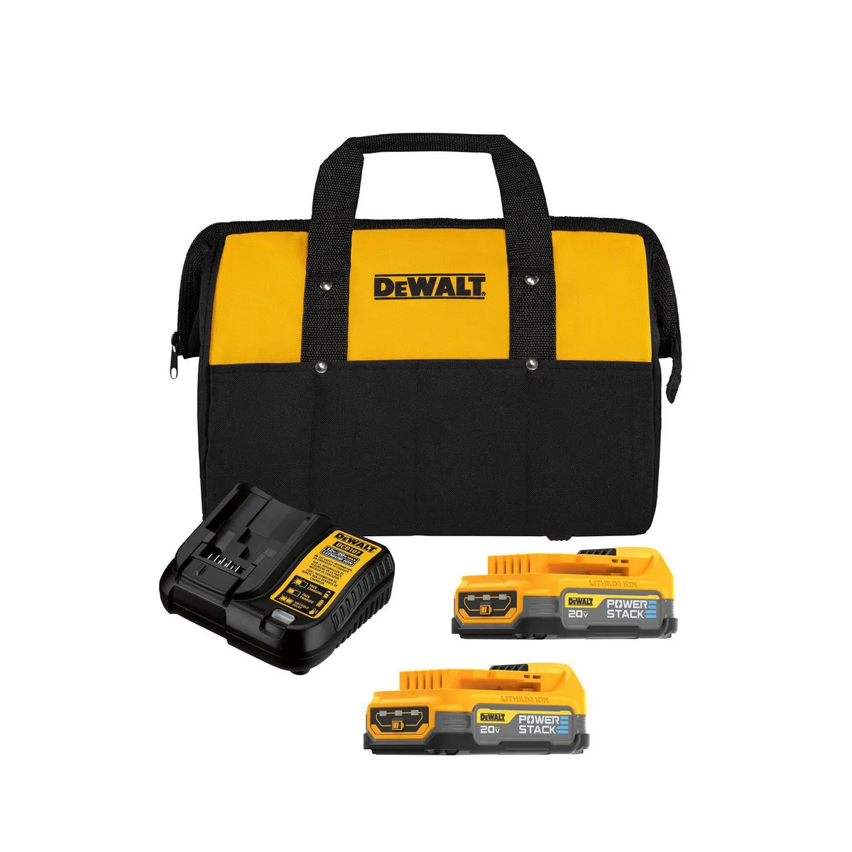 DEWALT - Kit 2 baterías Powerstack + accesorios