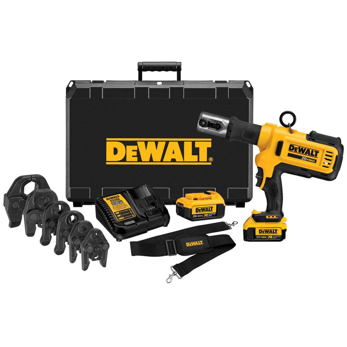DEWALT - Prensadora de tuberia 20V + accesorios