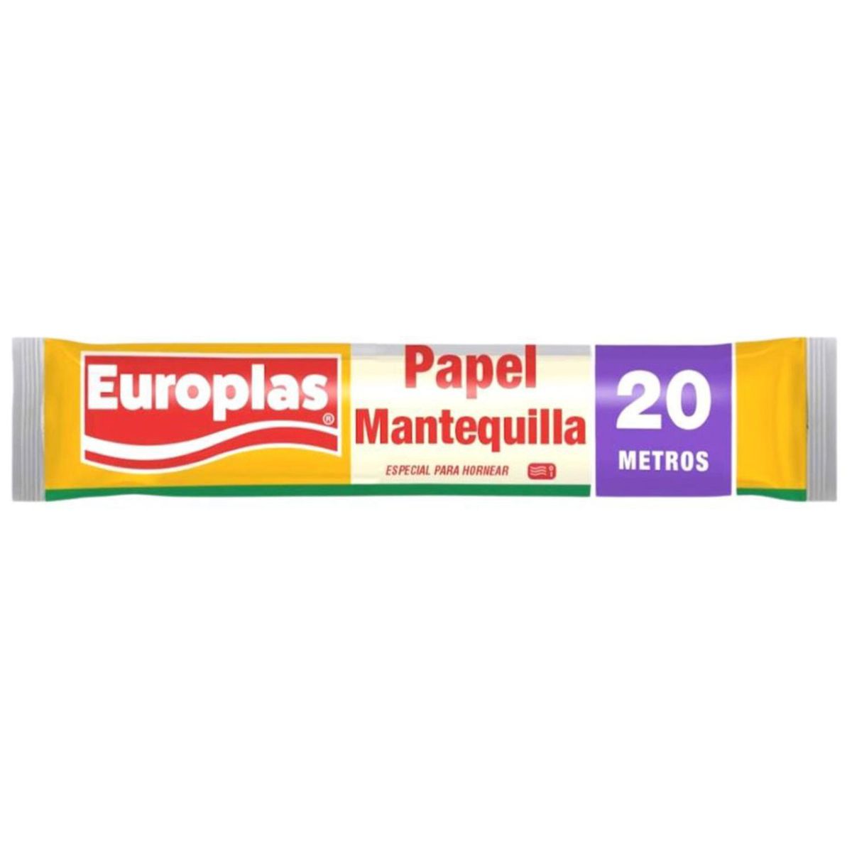 EUROPLAS - Papel Mantequilla Europlas 20 metros Antiadherente Cocina Horneado