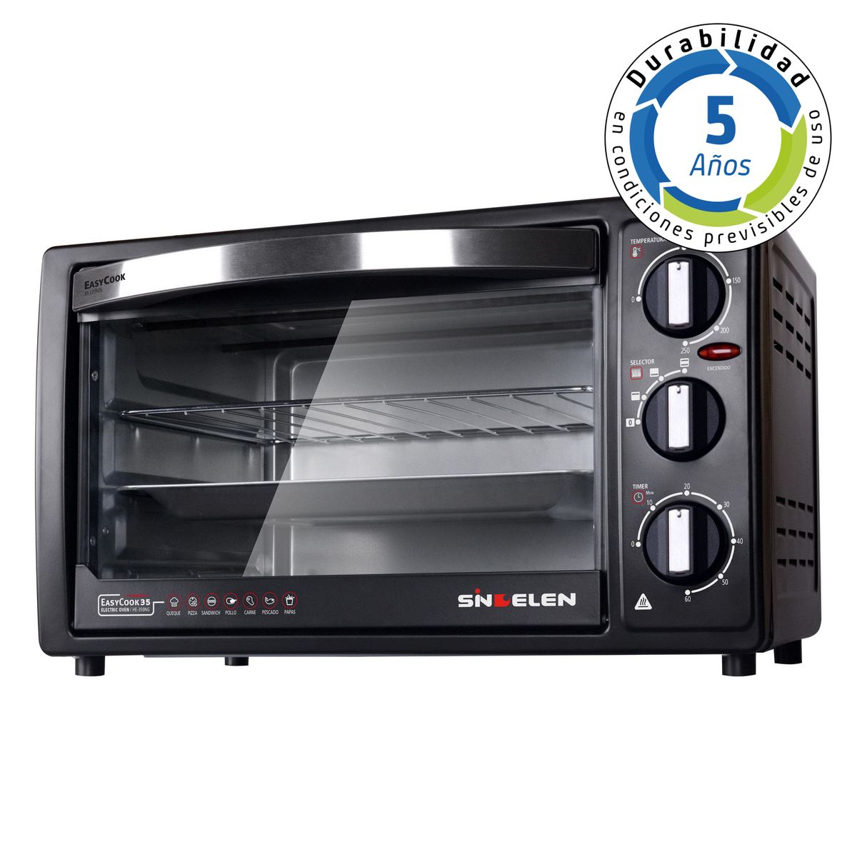 SINDELEN - Horno Eléctrico 35 Litros HE-350NG