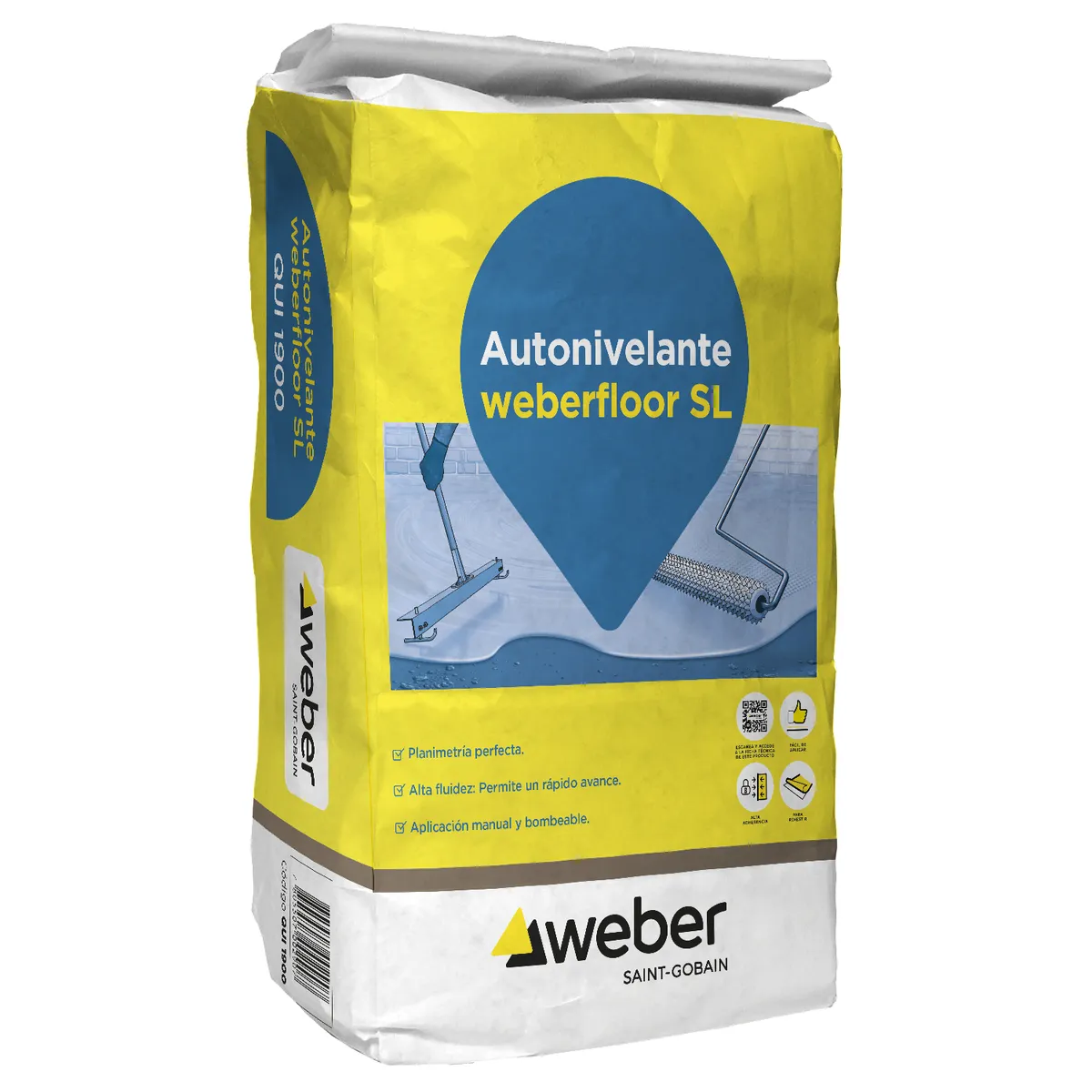 WEBER - Autonivelante Superficie Rígido 25 kg