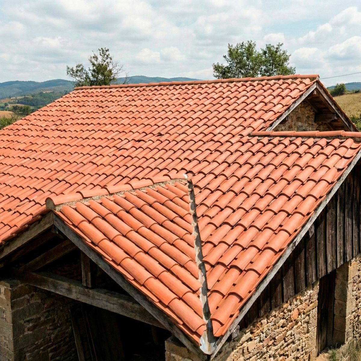 CEJATEL - Cumbrera Colonial Arcilla 18x42 cm 11 mm Terracota envejecida