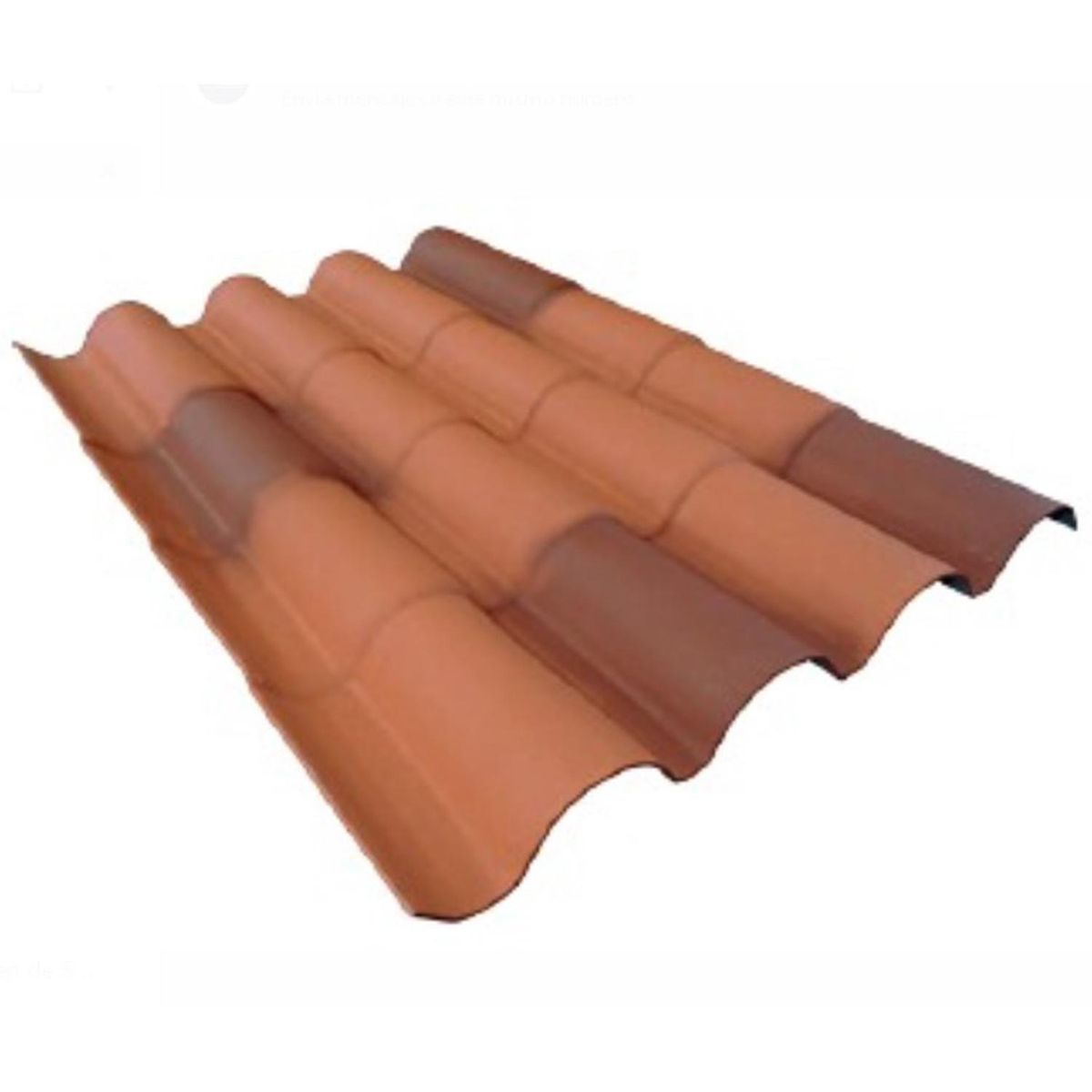 GENERICO - Teja tipo Española Fibrocemento 91.5x134 cm 7 mm Terracota envejecida