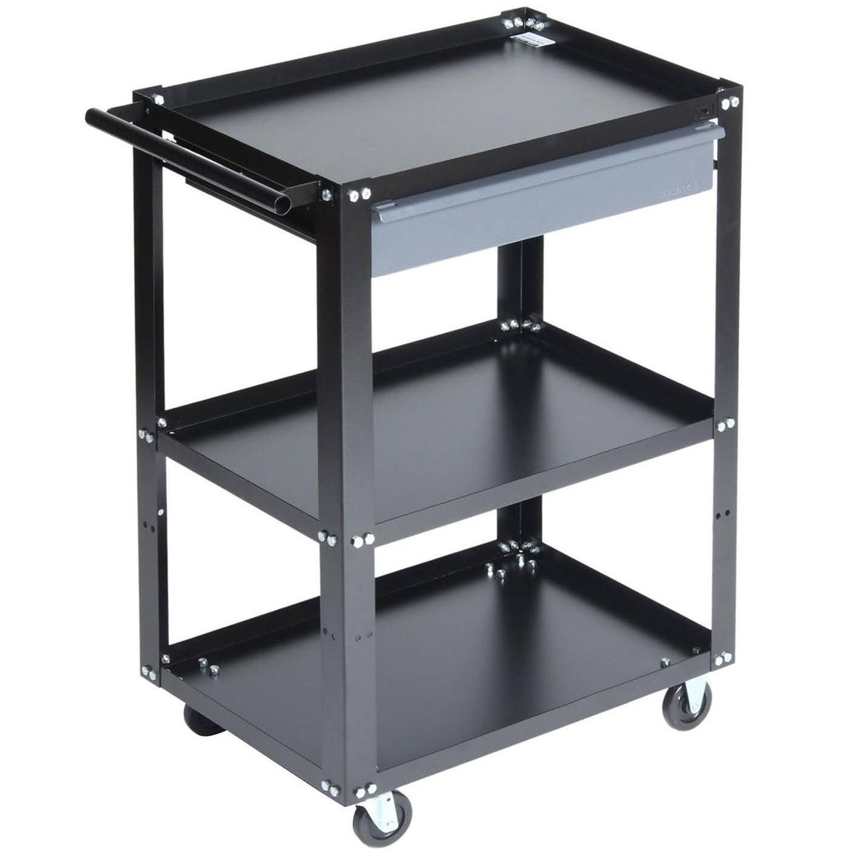 PRESTO - Carro porta herramientas con 1 cajón 60 x 40 x 85 cm negro