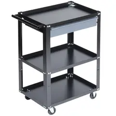 PRESTO - Carro porta herramientas con 1 cajón 60 x 40 x 85 cm negro