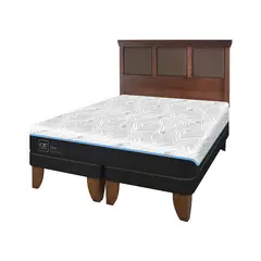 CIC - Cama 2 Plazas Europea Green Infinity Azul / Blanco
