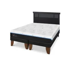 CIC - Cama Europea King Green Infinity Azul / Blanco