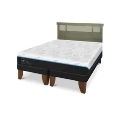 CIC - Cama Europea King Green Infinity Azul / Blanco