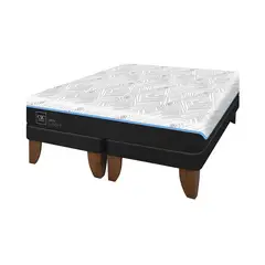CIC - Cama King Europea Green Infinity Azul / Blanco