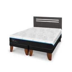 CIC - Cama Europea 2 plazas Green Infinity Azul / Blanco