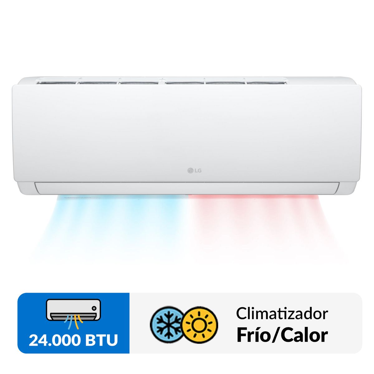 LG - Aire Acondicionado Split Dualcool Pro Inverter 24.000 BTU Frio-Calor