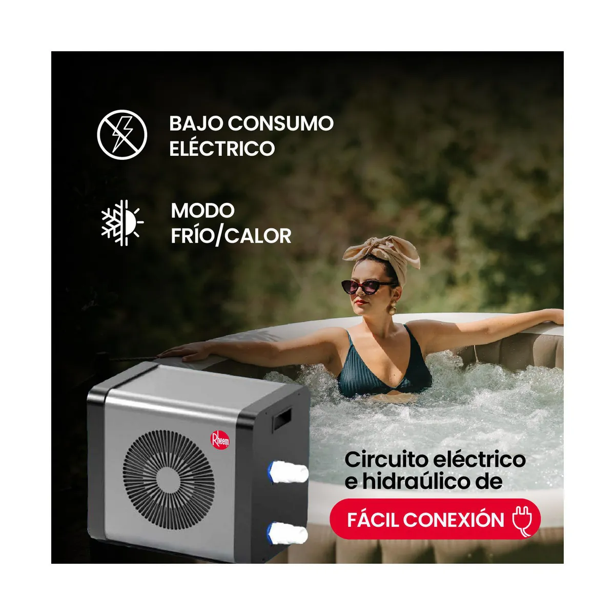 RHEEM - Bomba calor piscina Crosswind 20 m3