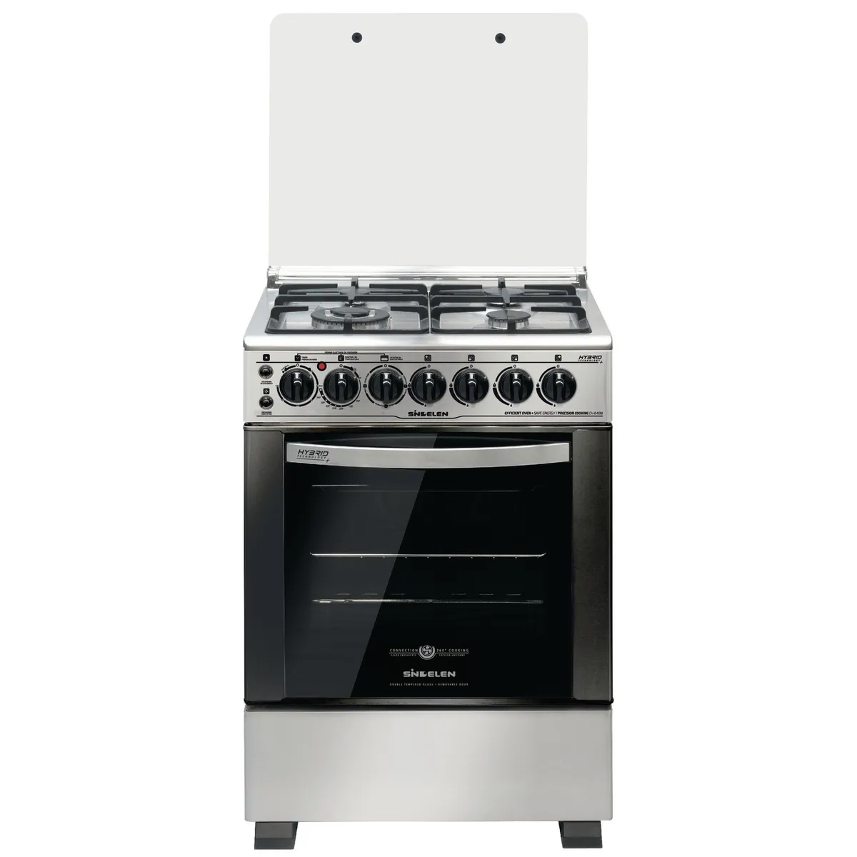 SINDELEN - Cocina a Gas 4 Platos NEGRO - INOX CH-640NI