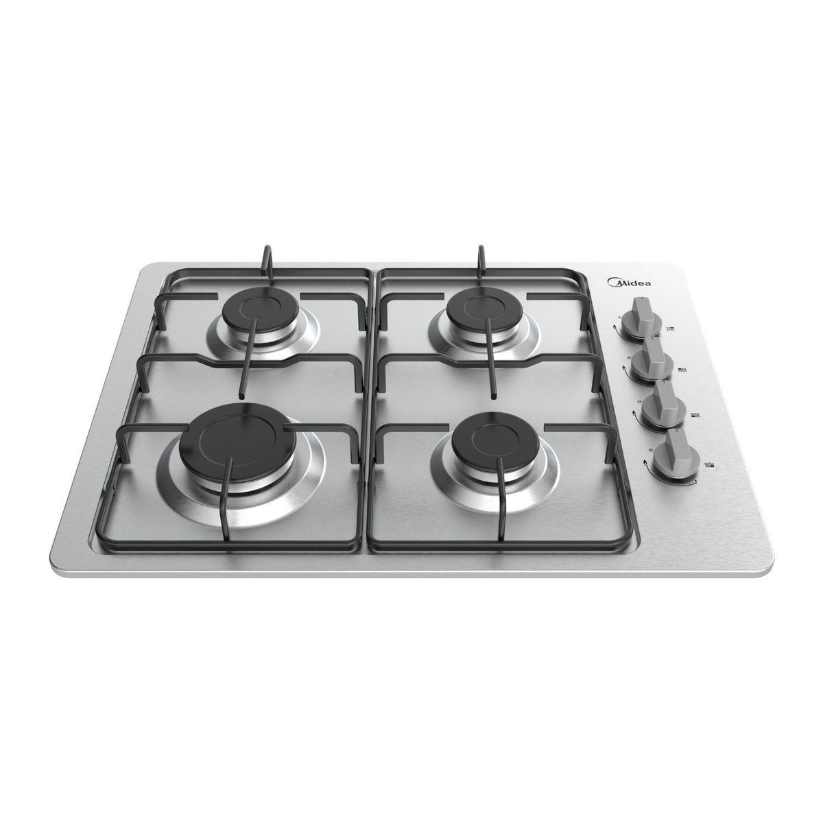 MIDEA - Encimera Gas Licuado 4 Platos Grey MG60SL405