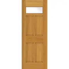 HOLZTEK - Puerta Madera de lenga 80x200 cm Modelo 304 Natural