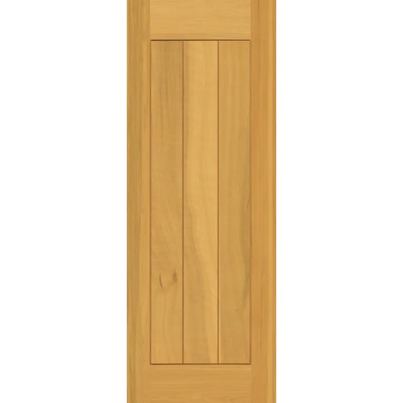 HOLZTEK - Puerta Madera de lenga 80x200 cm Modelo 12 Natural