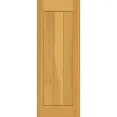 HOLZTEK - Puerta Madera de lenga 90x210 cm Modelo 12 Natural